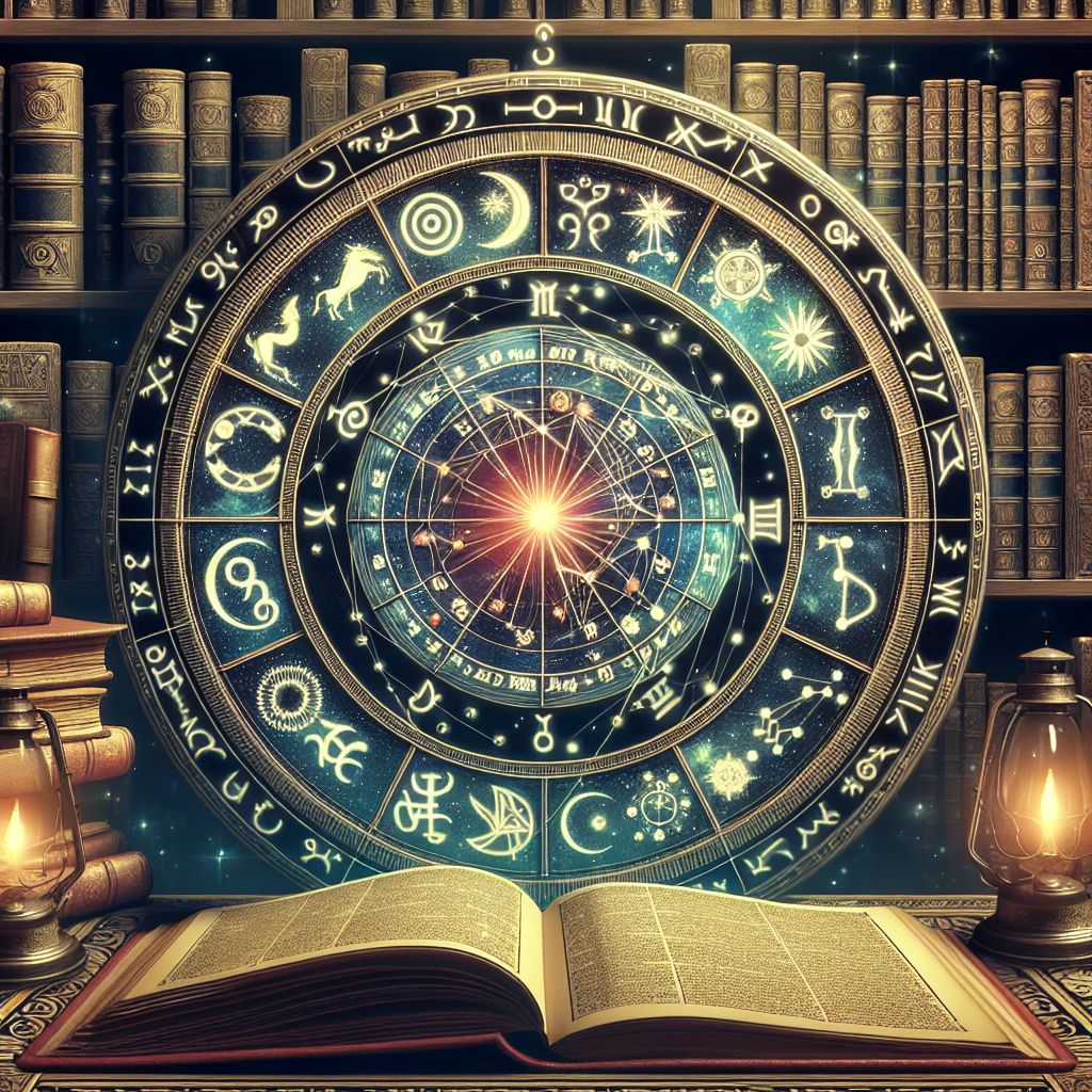 astrology zodiacs wheel depiction beautiful imagery academic mystisim
